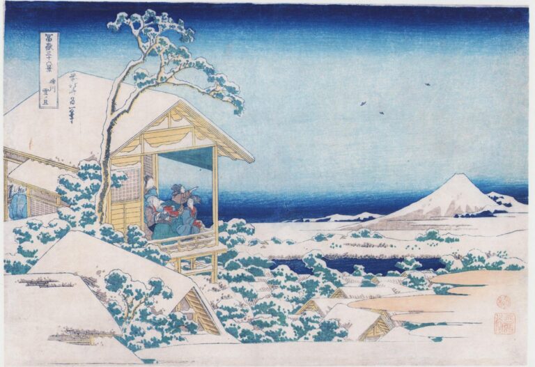 冨嶽三十六景 礫川雪ノ旦